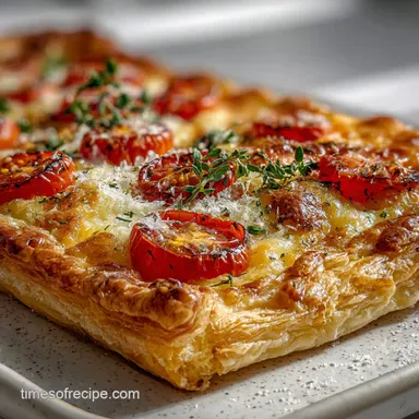 Easy Weeknight Puff Pastry Pizza in 20 Minutes: Crispy Baked Recipe Card