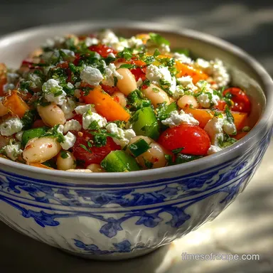 Mediterranean White Bean Salad in 15 Minutes: Crispy