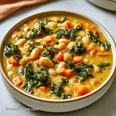 White Bean Soup with Kale in 45 Minutes Recipe Card