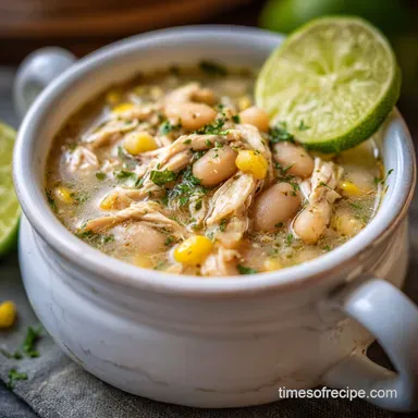White Chicken Chili: Crockpot Recipe for a Crowd Recipe Card