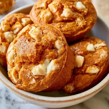 White Chocolate Pumpkin Muffins for 12 Recipe Card