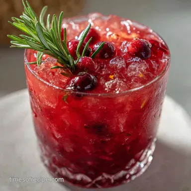 Christmas Cocktails: Sparkling Cranberry Gin Punch Recipe Card
