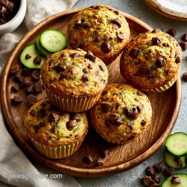 10 Moist Chocolate Chip Zucchini Muffins