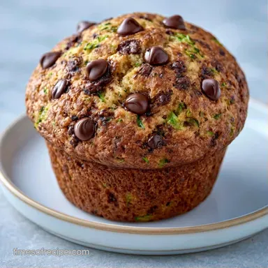 Zucchini Chocolate Chip Muffins for 12 Recipe Card