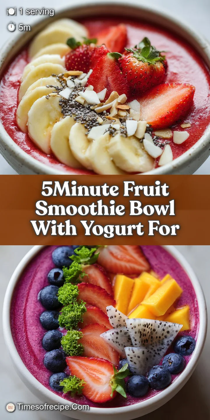 Close-up of a spoon scooping up a thick, frosty smoothie bowl filled with fresh fruit and a sprinkle of toasted coconut.