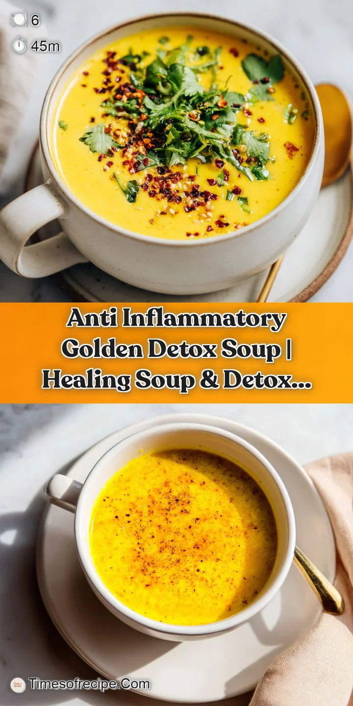 Close-up of steaming golden soup with tender vegetables, hinting at warmth and nourishing goodness.