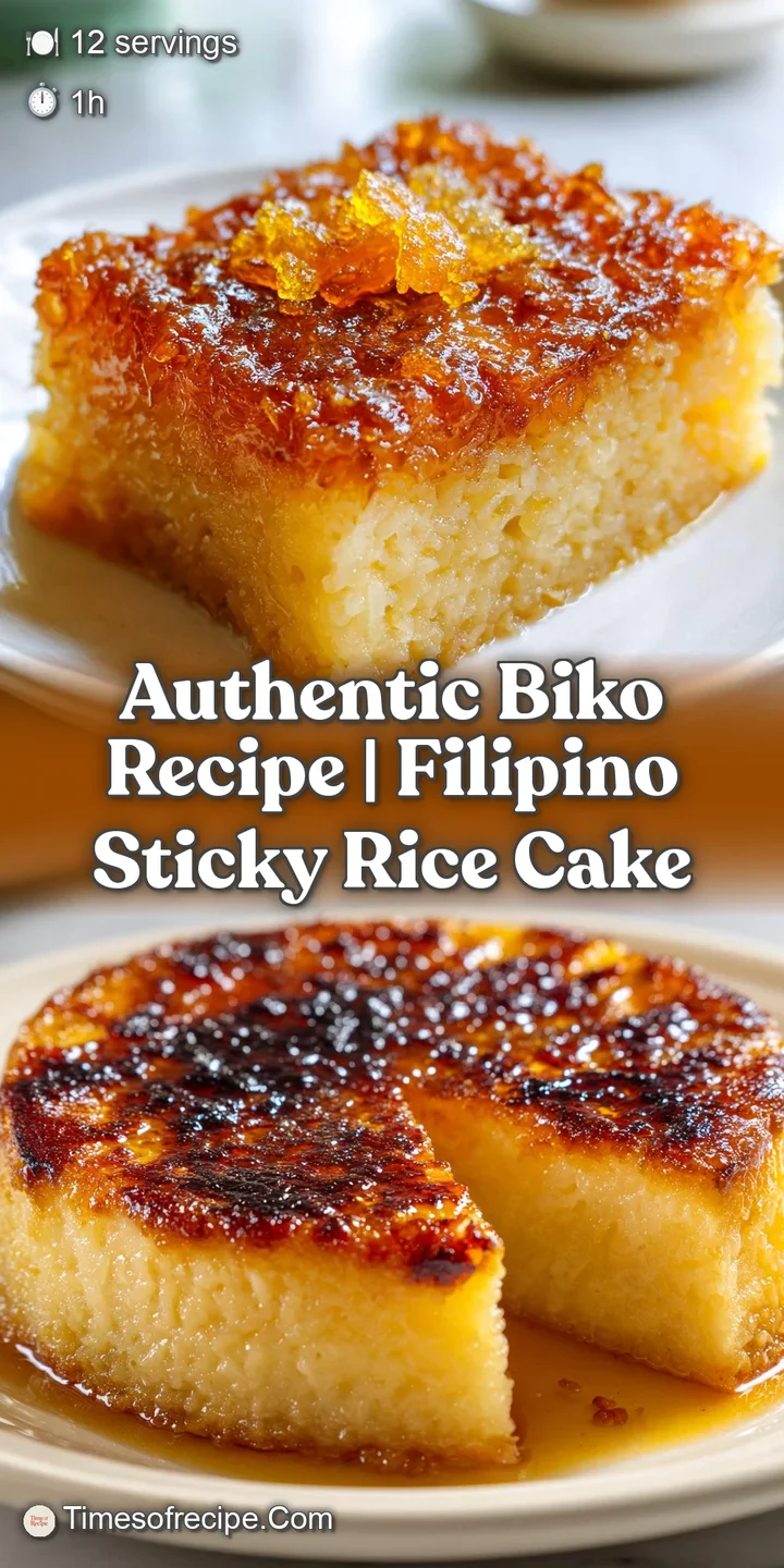 Close-up of rich, dark biko. Glistening caramelized surface, with hints of toasted coconut, inviting a sweet, sticky bite.