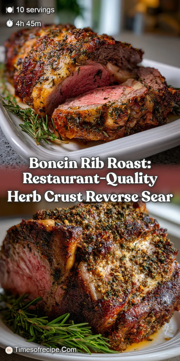 Bonein Rib Roast: Restaurant-Quality Herb Crust Reverse Sear