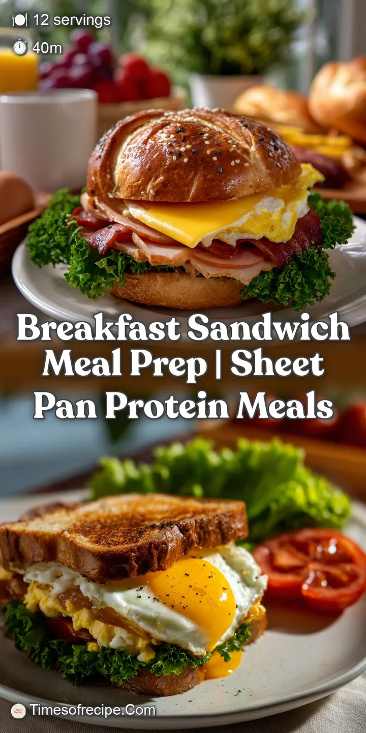 Breakfast Sandwich Meal Prep | Sheet Pan Protein Meals