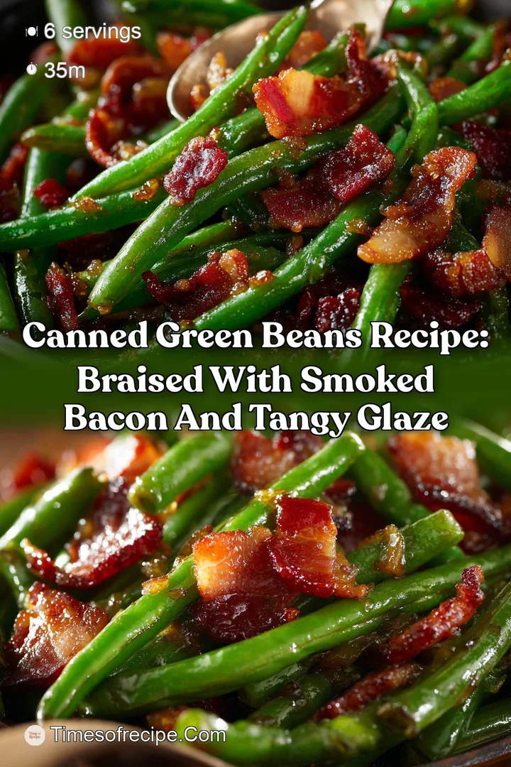 Canned Green Beans Recipe: Braised with Smoked Bacon and Tangy Glaze