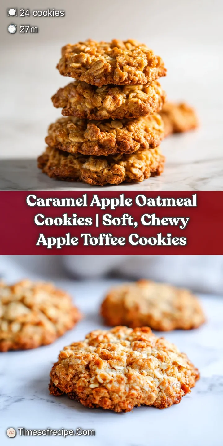 Close-up of a tender cookie revealing melted caramel swirls and soft apple textures.