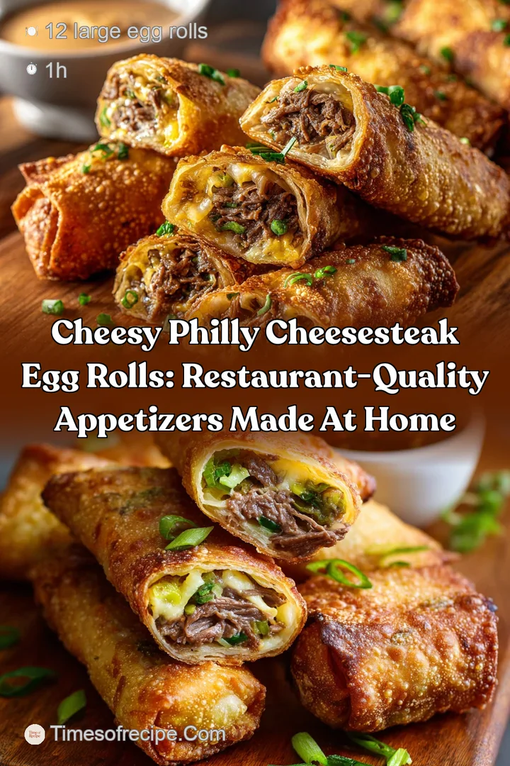 Cheesy Philly Cheesesteak Egg Rolls: Restaurant-Quality Appetizers Made at Home