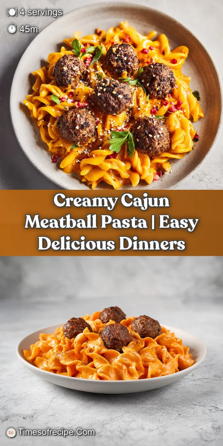 Close-up of a juicy, seasoned meatball coated in a thick, glossy orange cream sauce clinging to al dente pasta.