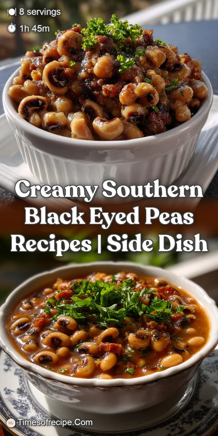 Creamy Southern Black Eyed Peas Recipes | Side Dish