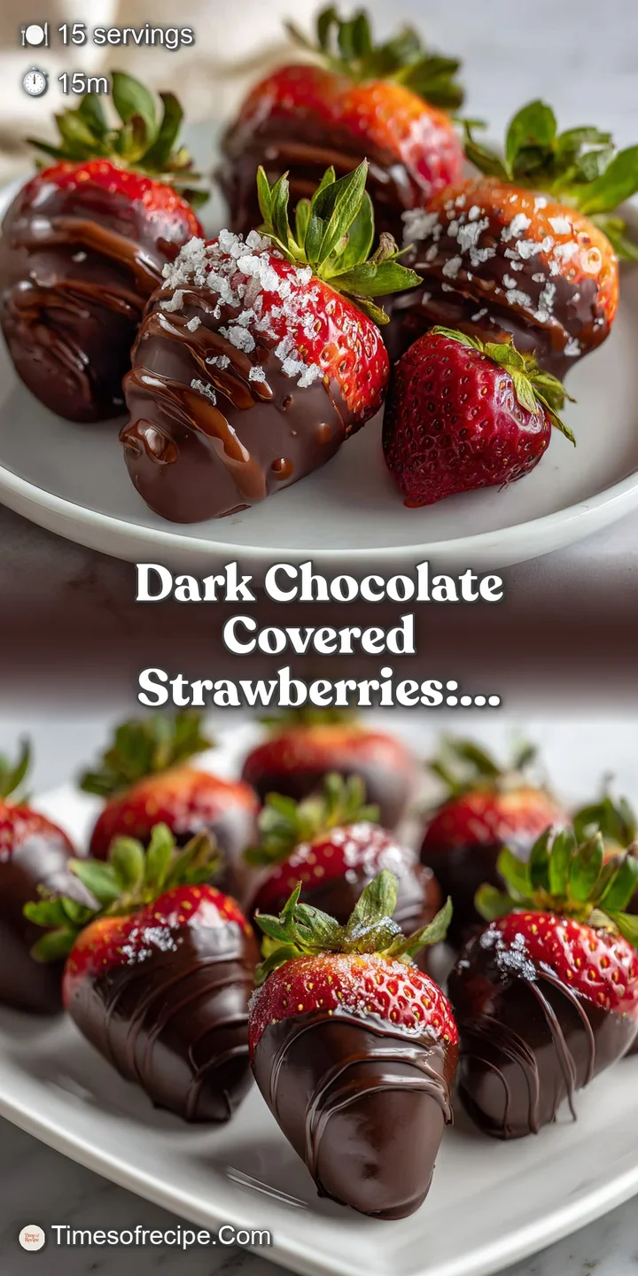 Close-up of a plump strawberry enrobed in deeply colored, shiny dark chocolate. Hints of white chocolate drizzle add contr...