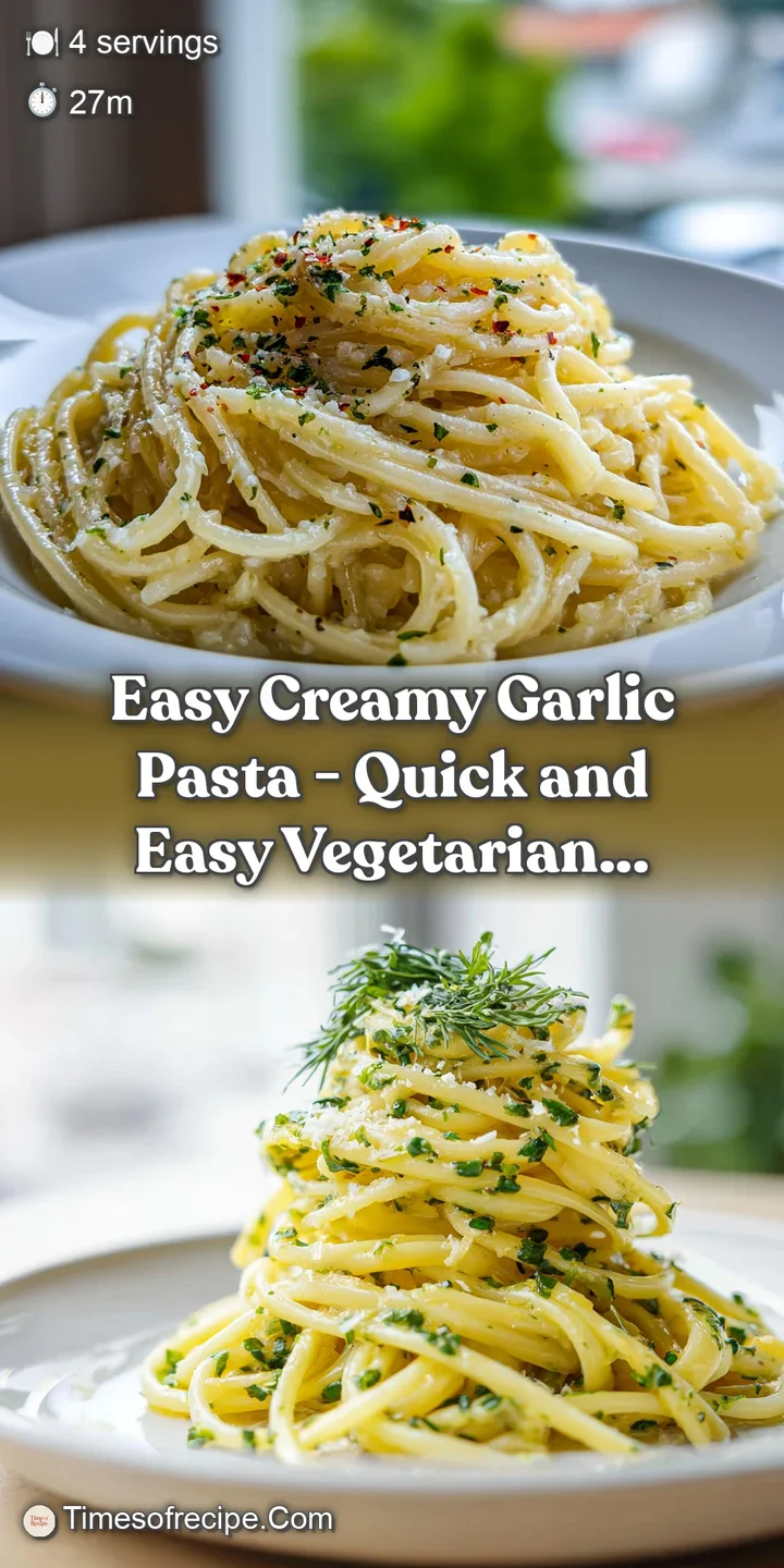 Close-up of luscious, creamy pasta glistening with a rich garlic sauce, accented by bright green chives.