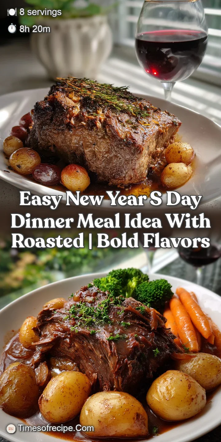 Close-up of succulent, medium-rare beef with a flavorful crust, set against a backdrop of tender, roasted root vegetables....