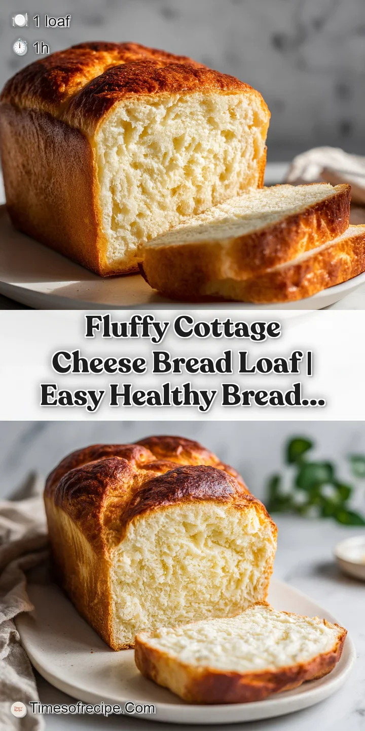 Close-up of a soft, fluffy cottage cheese bread slice with a golden-brown, slightly cracked exterior.