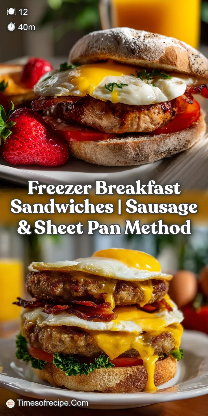 Freezer Breakfast Sandwiches | Sausage & Sheet Pan Method
