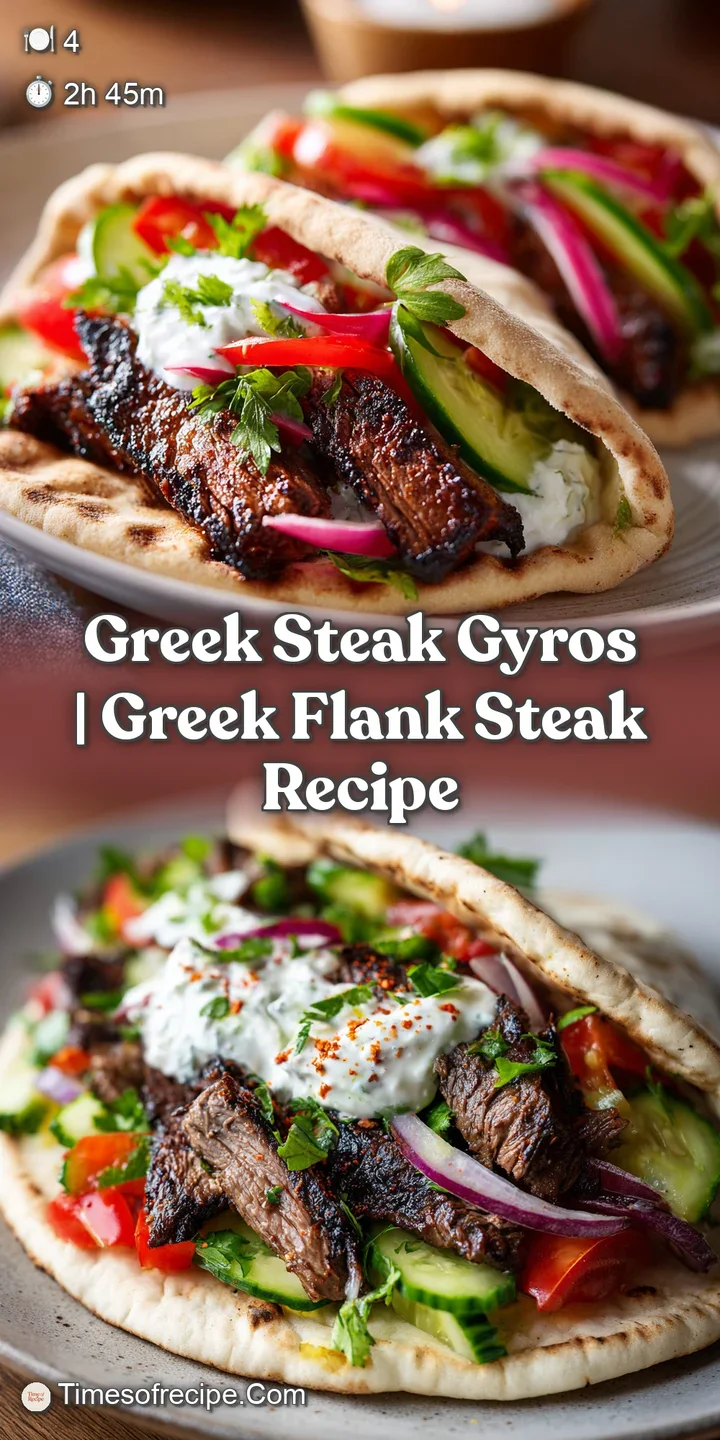 Close-up of tender charred steak strips topped with creamy white sauce and bright red onion in a soft, toasted pita.