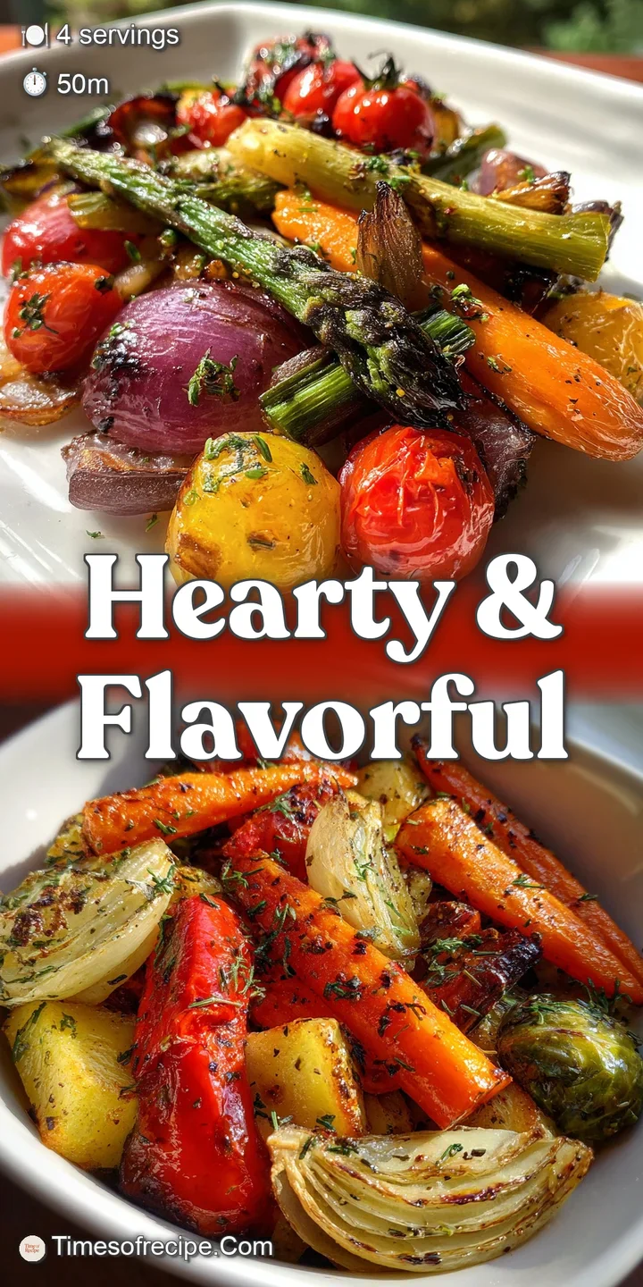 Close-up of smoky roasted vegetables, capturing the char and vibrant colors, showcasing textures from crisp edges to tende...