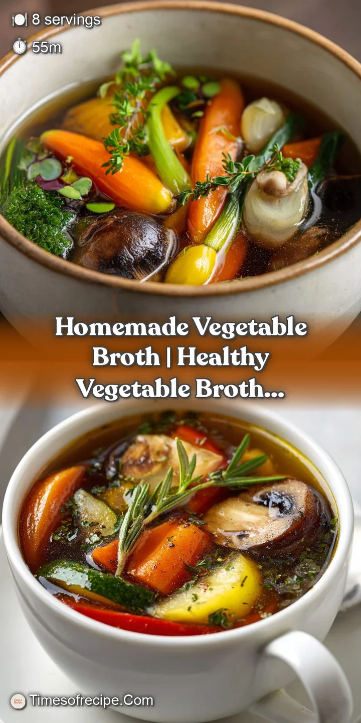 Close-up of glistening, tender carrots and celery submerged in a rich, amber-hued vegetable broth.