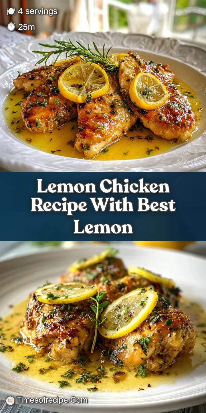 Close-up of juicy lemon chicken. The sauce shimmers and drips. Fresh herbs and lemon zest add pops of color and texture.