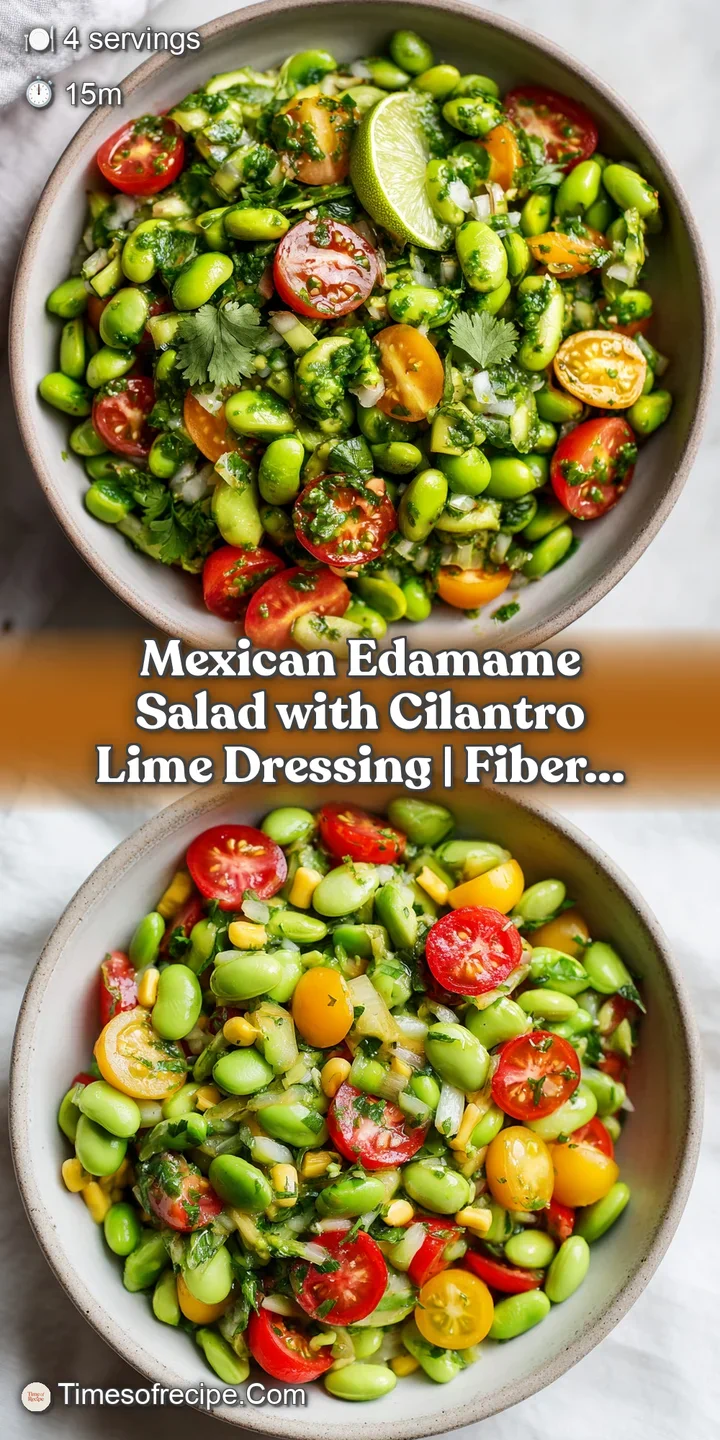 Close-up of plump green edamame kernels glistening with a tangy cilantro lime dressing, full of texture.