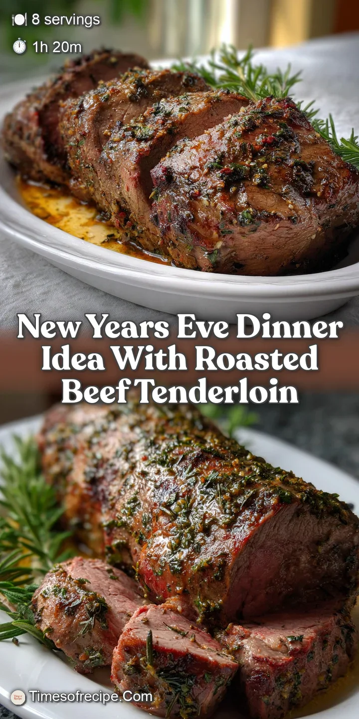 Close-up of a tender, medium-rare beef tenderloin slice. The rich red meat contrasts with the crispy, golden-brown exterio...