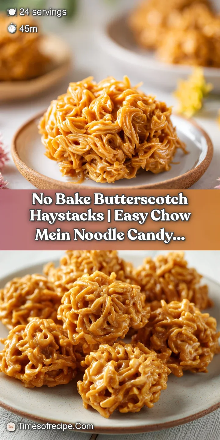 Close-up of crisp butterscotch haystacks, revealing their intricate, tangled noodle texture and golden sheen.