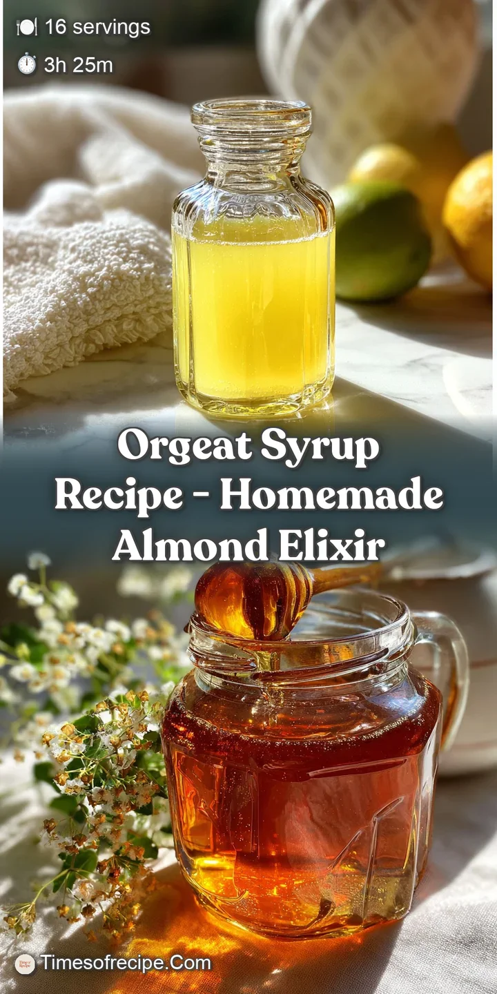 Close-up of thick, opaque orgeat syrup dripping from a spoon, highlighting its rich texture and enticing almond aroma.