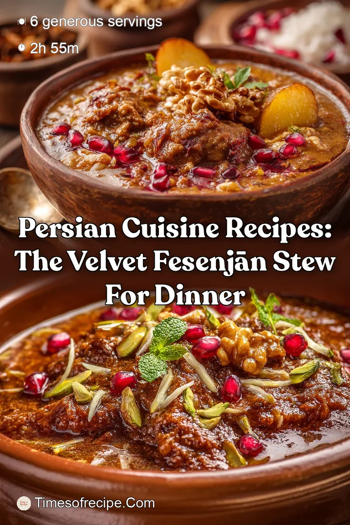Persian Cuisine Recipes: The Velvet Fesenjān Stew for Dinner