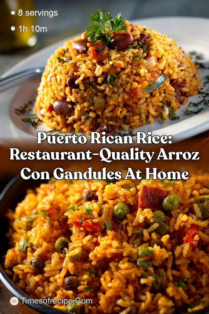 Puerto Rican Rice: Restaurant-Quality Arroz con Gandules at Home