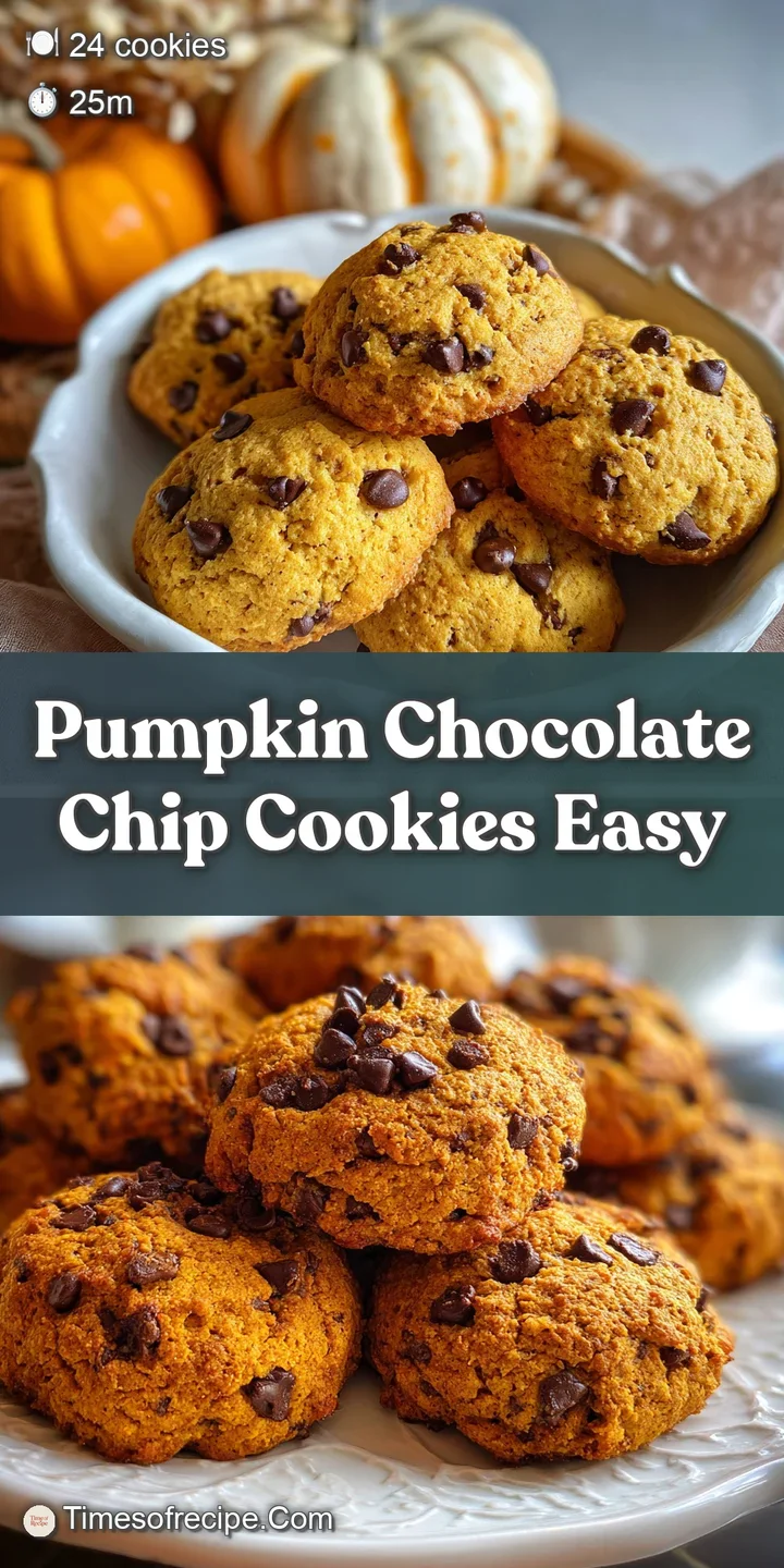 Close-up of a moist pumpkin cookie bursting with gooey chocolate chips. Soft texture, hinting at a spiced, comforting taste.