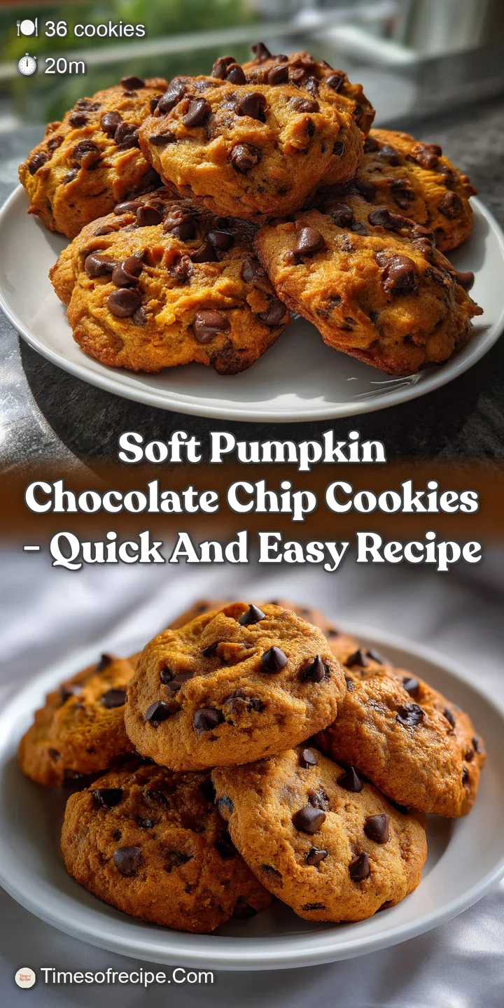 Soft Pumpkin Chocolate Chip Cookies - Quick and Easy Recipe