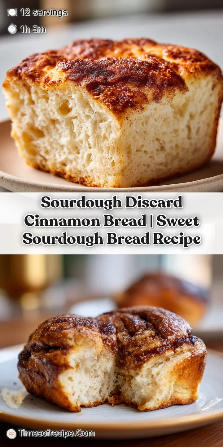 Close-up reveals a moist, cinnamon-laced interior with airy bubbles, its golden-brown crust glistening.