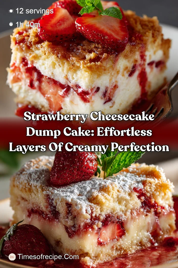 Strawberry Cheesecake Dump Cake: Effortless Layers of Creamy Perfection