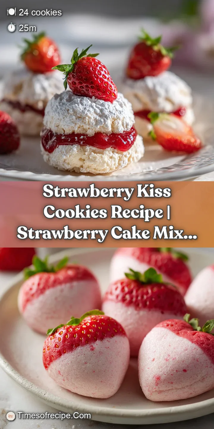Close-up of a frosted strawberry cookie with sprinkles. The creamy, textured frosting contrasts against the soft pink cook...