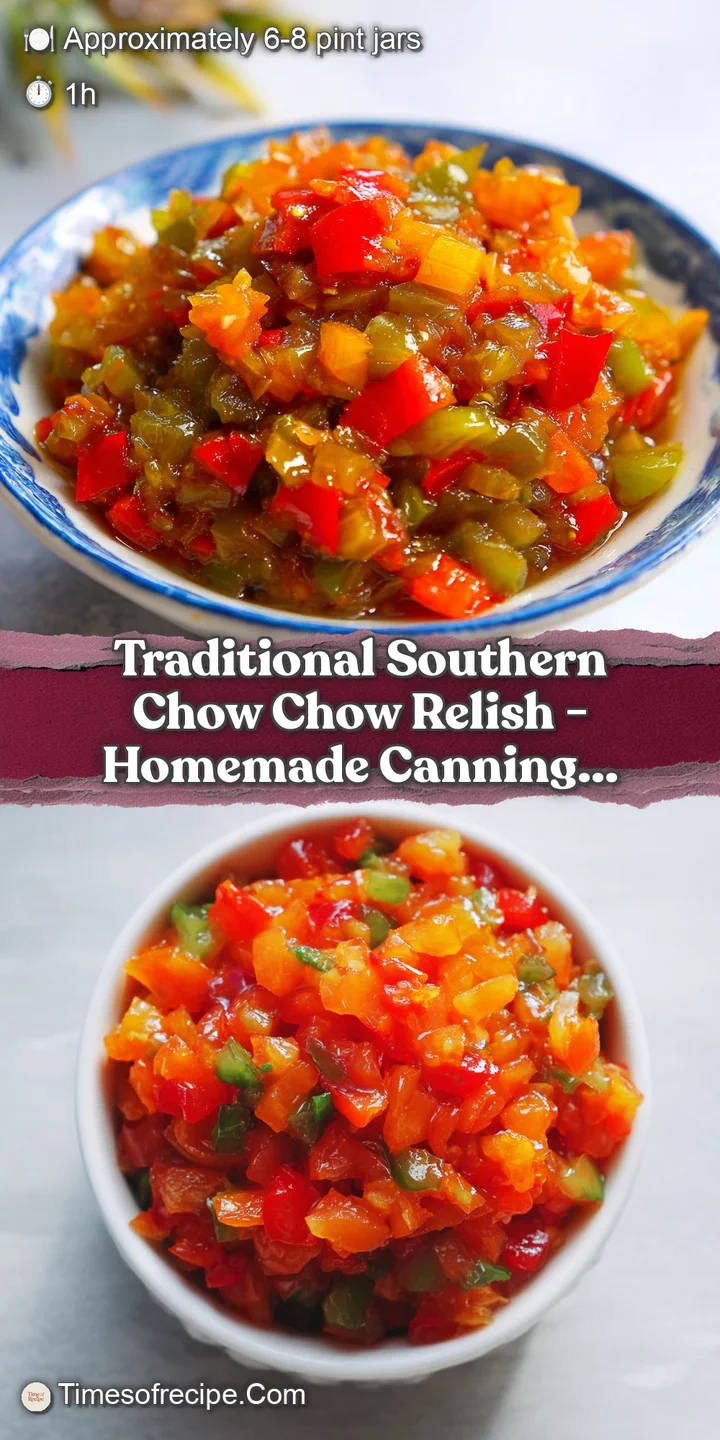Close-up of bright, textured relish, showcasing finely diced peppers and cabbage with a fresh, zesty appearance.