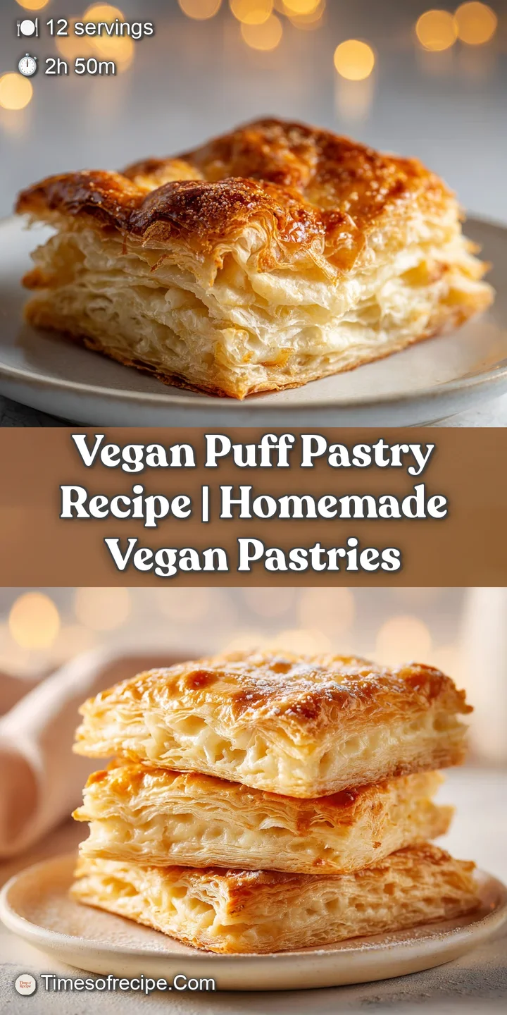 Close-up of a golden, airy puff pastry corner, its delicate layers glistening and invitingly crisp.