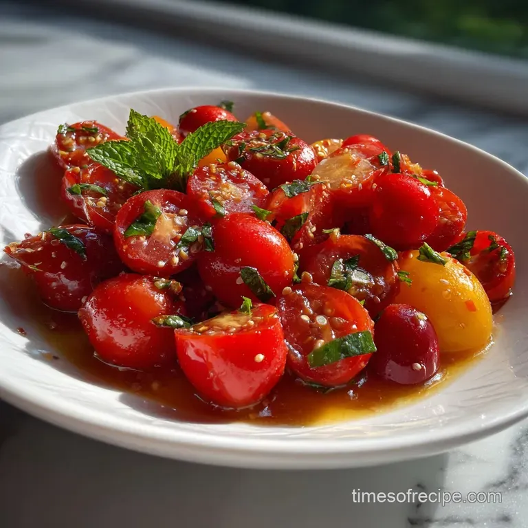 The Ultimate 10 Minute Tomato Salad: No Watery Mess presentation