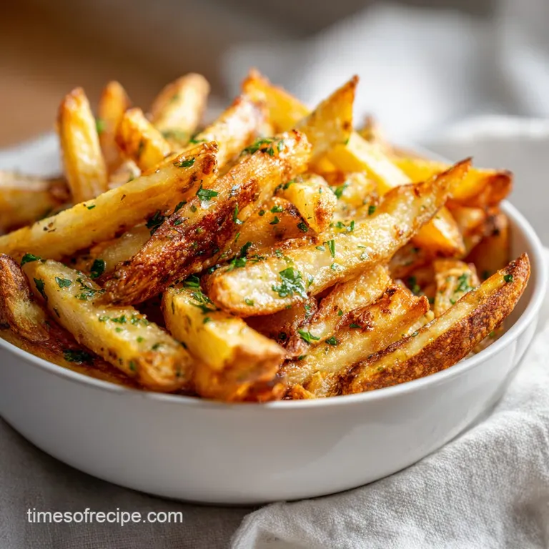 Air Fryer Garlic Herb Fries: Shattering Crust