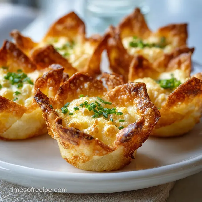 Baked Crab Rangoon Cups Recipe