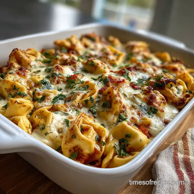 Baked Tortellini Casserole: Bubbly Mozzarella Bake