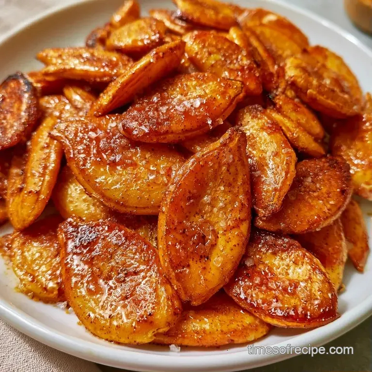 A small heap of shimmering amber seeds scattered artistically across a dark slate platter with a linen napkin.