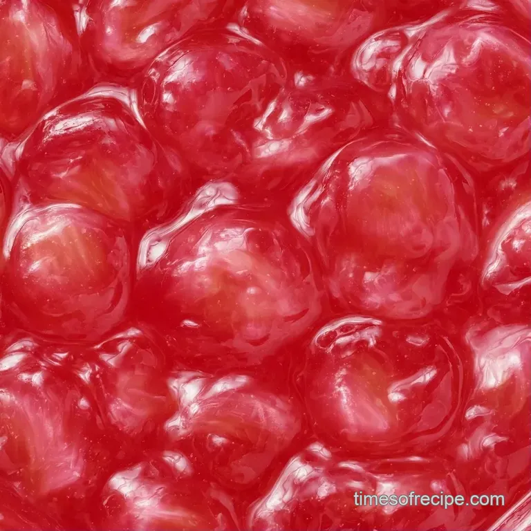 A dollop of translucent ruby-red preserves atop a toasted sourdough slice, served on a white ceramic plate.