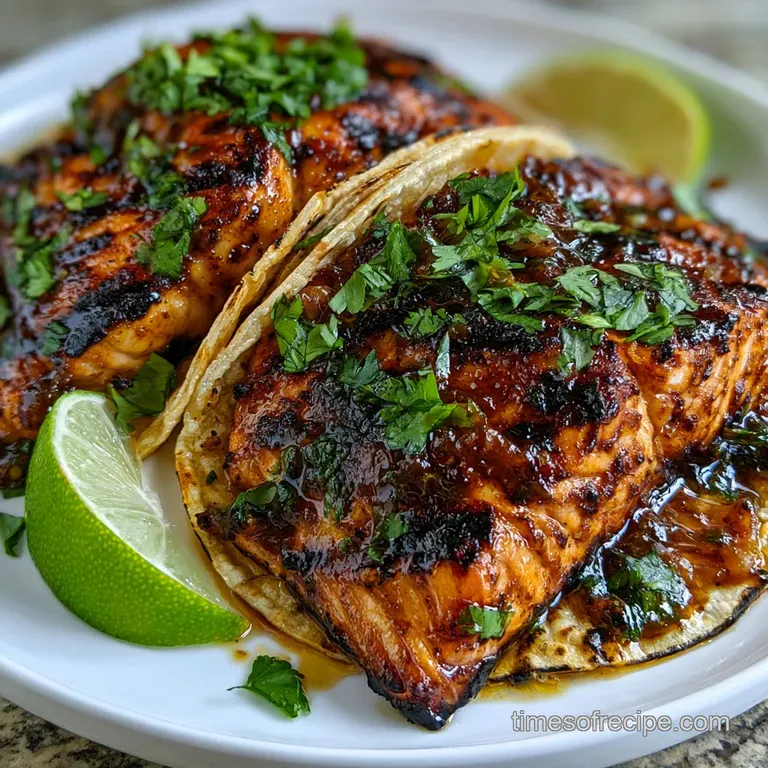 Three colorful tacos lined up on a slate board with side bowls of zesty lime crema and fresh cilantro sprigs.