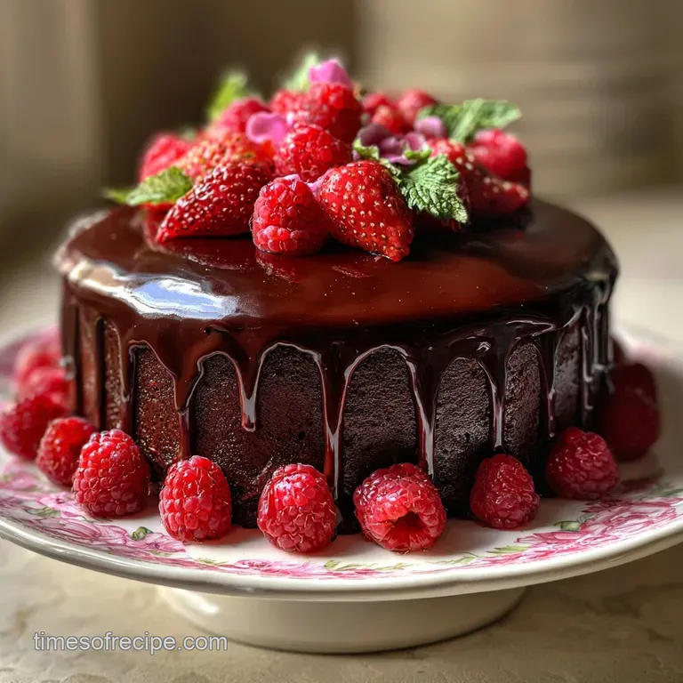 Perfect Chocolate Raspberry Truffle Cake Recipe