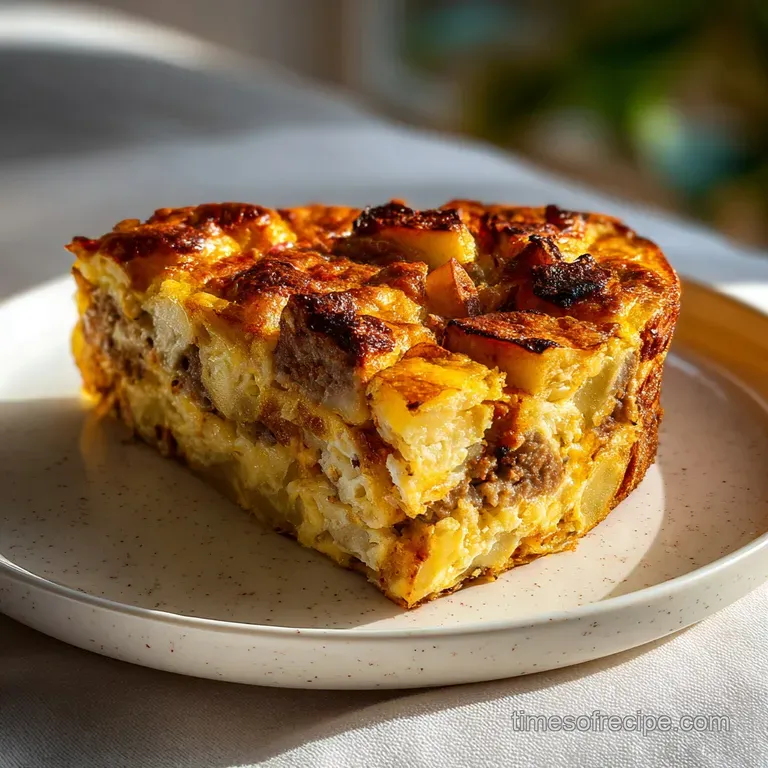 Overnight Christmas Breakfast Casserole: Savory and Golden