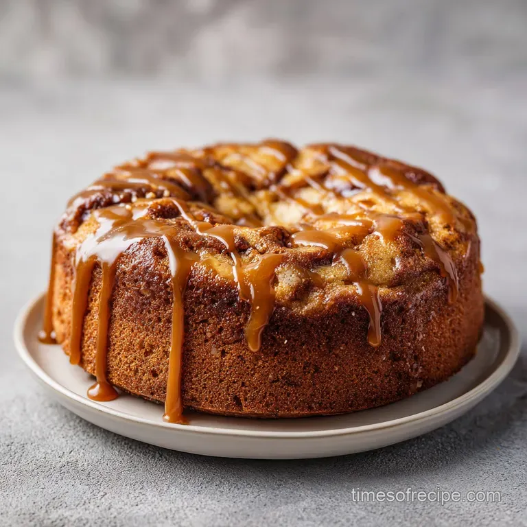 Warm cake in a white mug set on a rustic wooden table with a dusting of cinnamon and a silver spoon nearby.